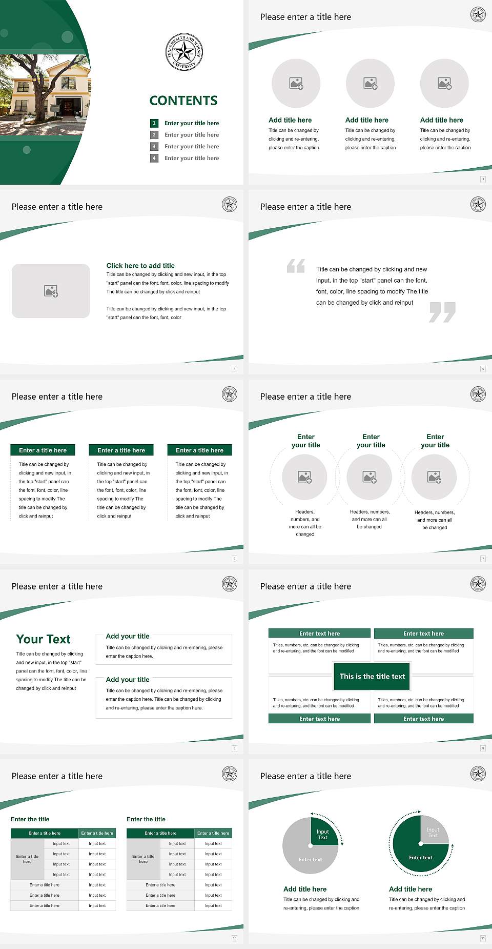 Texas Health and Science University-Austin Course/Courseware Creation PPT Template4:3 ratio PPT effect preview image2