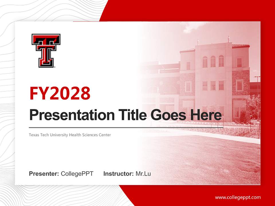 Texas Tech University Health Sciences Center Academic Presentation/Research Findings Report PPT Template4:3 ratio PPT effect preview image5