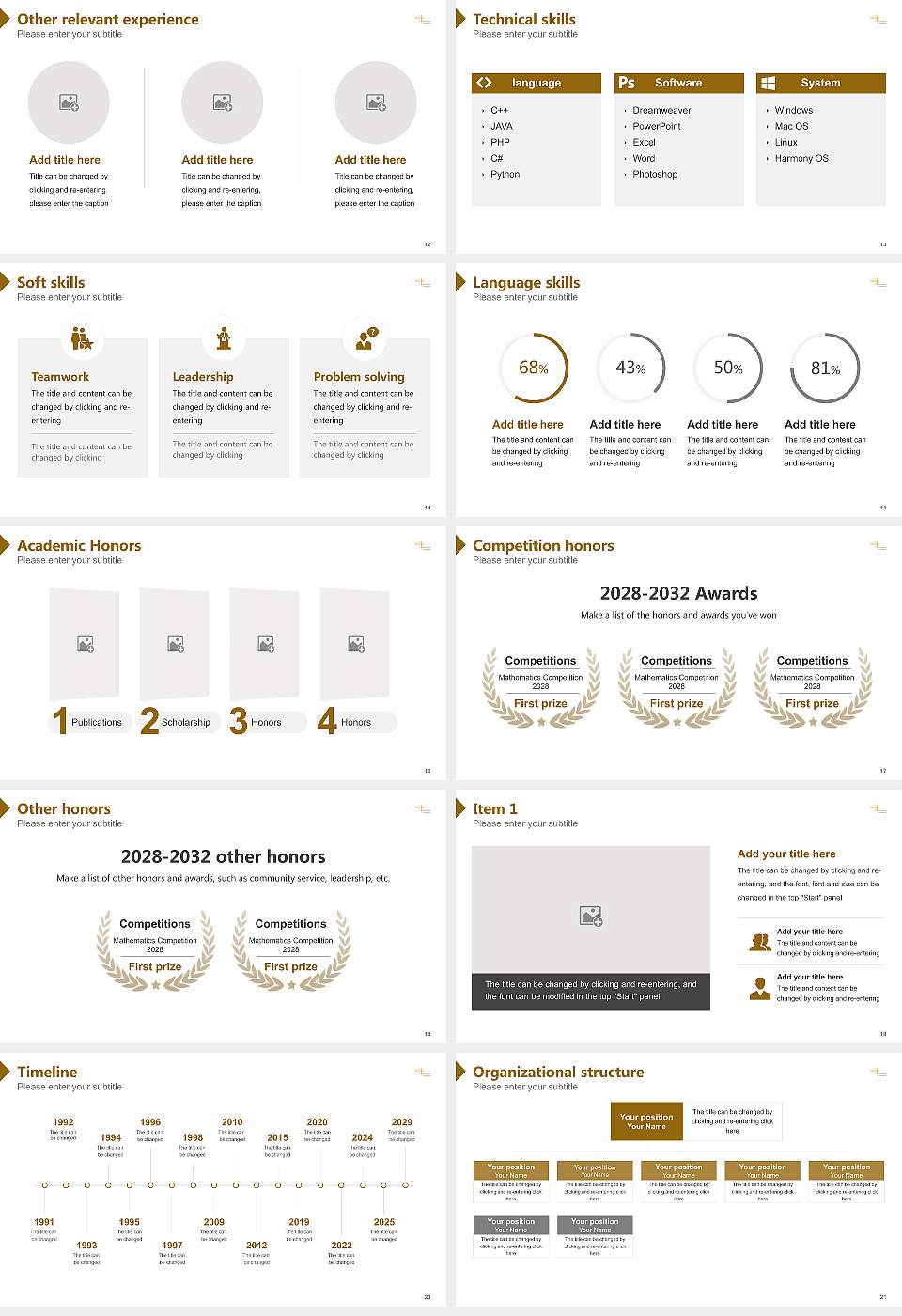 New England Conservatory of Music Resume PPT Template16:9 ratio PPT effect preview image3