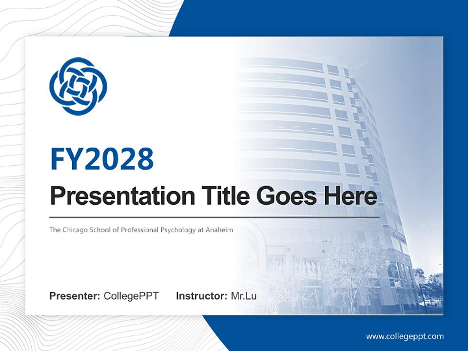 The Chicago School of Professional Psychology at Anaheim Academic Presentation/Research Findings Report PPT Template4:3 ratio PPT effect preview image5