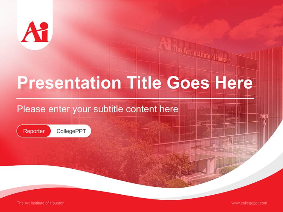The Art Institute of Houston Lecture Sharing and Networking Event PPT Template4:3 ratio PPT effect preview image4