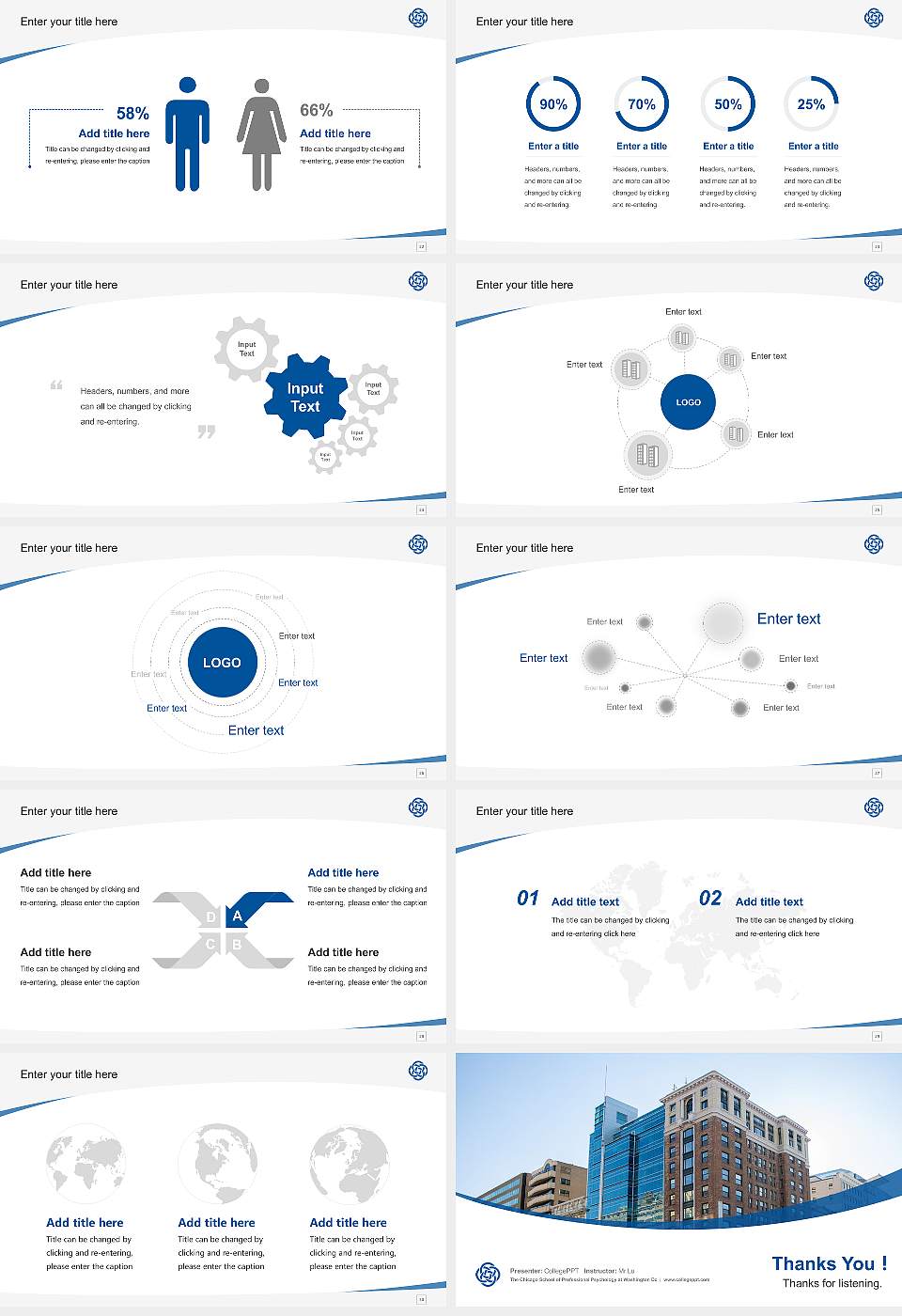 The Chicago School of Professional Psychology at Washington Dc Course/Courseware Creation PPT Template16:9 ratio PPT effect preview image4