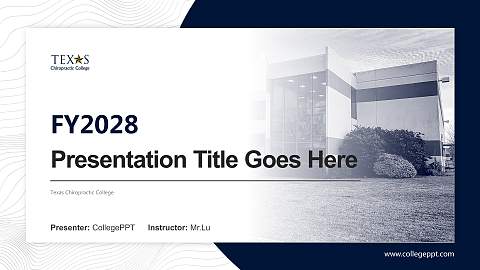 Texas Chiropractic College Academic Presentation/Research Findings Report PPT Template
