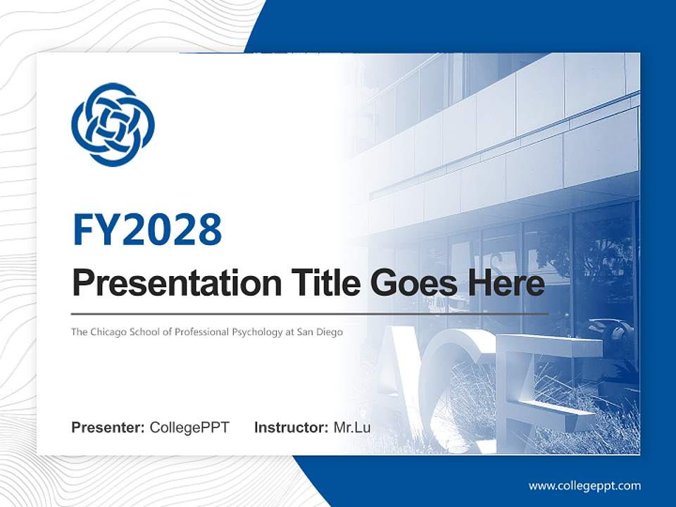The Chicago School of Professional Psychology at San Diego Academic Presentation/Research Findings Report PPT Template4:3 ratio PPT effect preview image5
