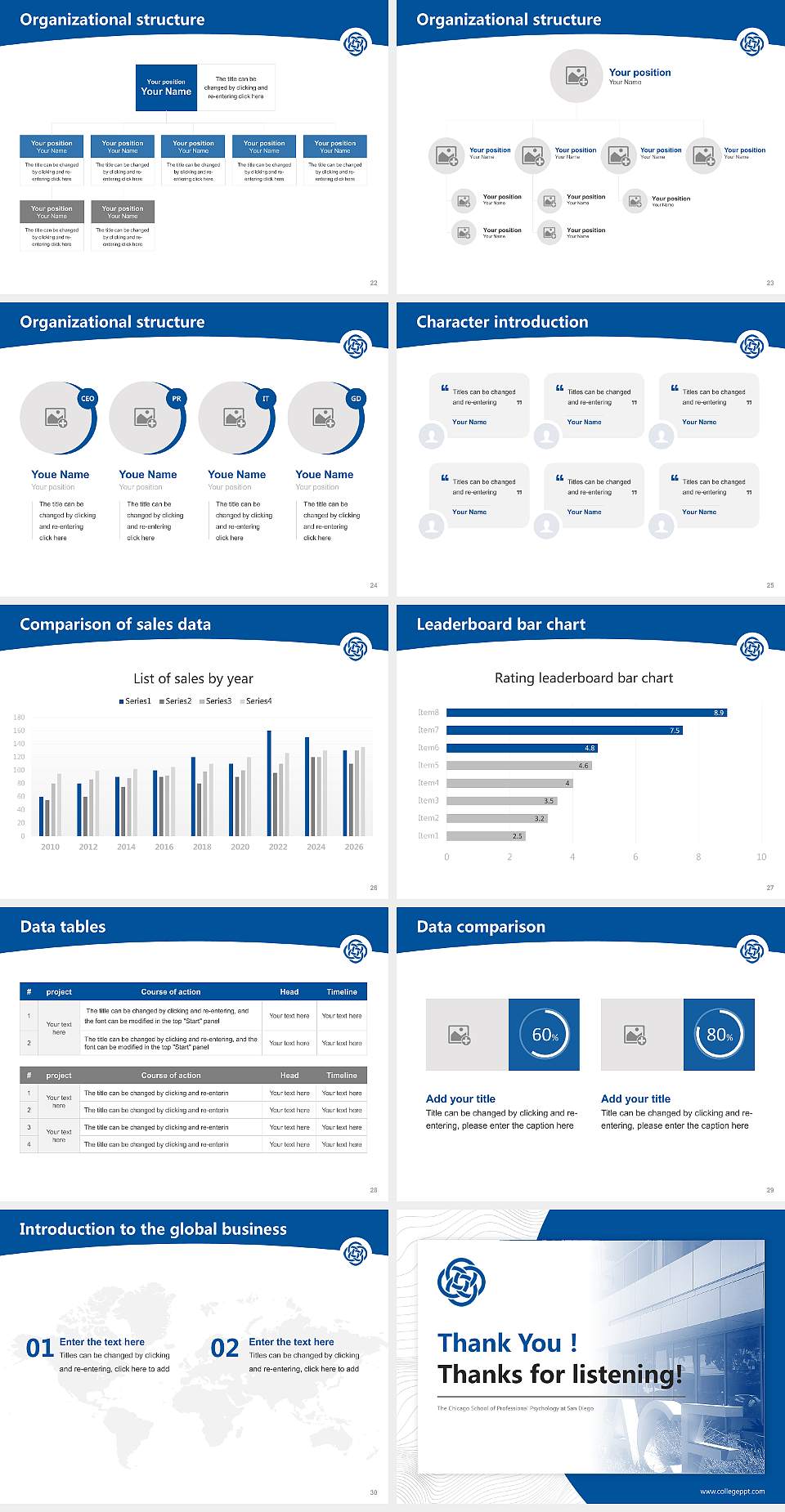 The Chicago School of Professional Psychology at San Diego Academic Presentation/Research Findings Report PPT Template4:3 ratio PPT effect preview image4