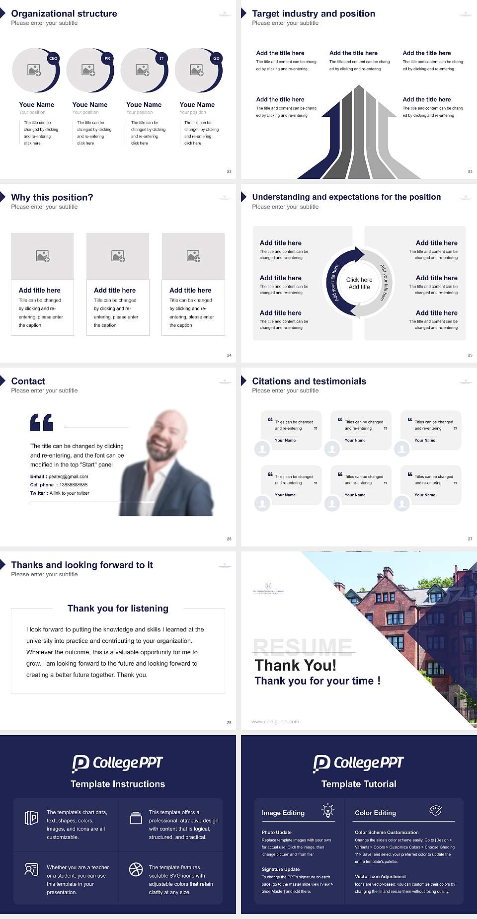General Theological Seminary Resume PPT Template4:3 ratio PPT effect preview image4