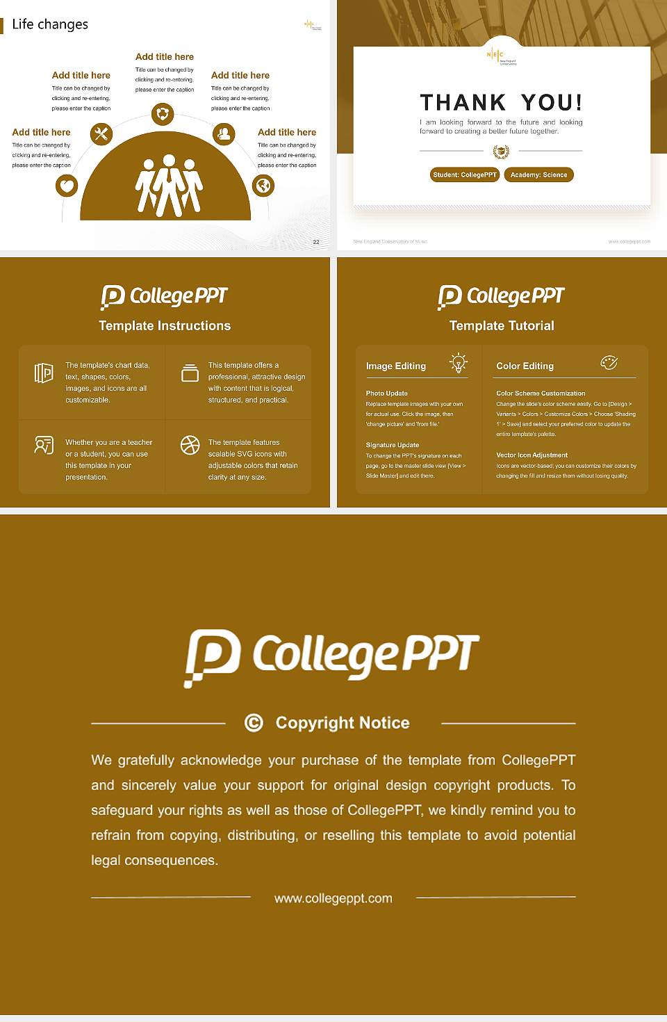 New England Conservatory of Music National Scholarship Defense PPT Template4:3 ratio PPT effect preview image4