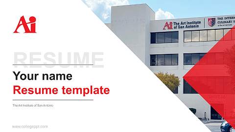 The Art Institute of San Antonio Resume PPT Template
