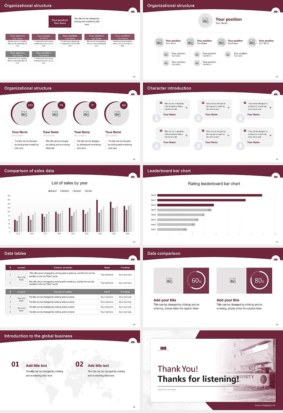 Texas Southern University Academic Presentation/Research Findings Report PPT Template16:9 ratio PPT effect preview image4