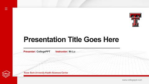 Texas Tech University Health Sciences Center Thesis Proposal/Graduation Defense PPT Template