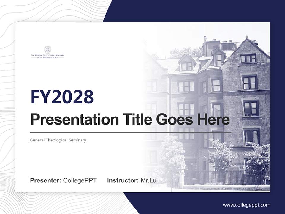 General Theological Seminary Academic Presentation/Research Findings Report PPT Template4:3 ratio PPT effect preview image5