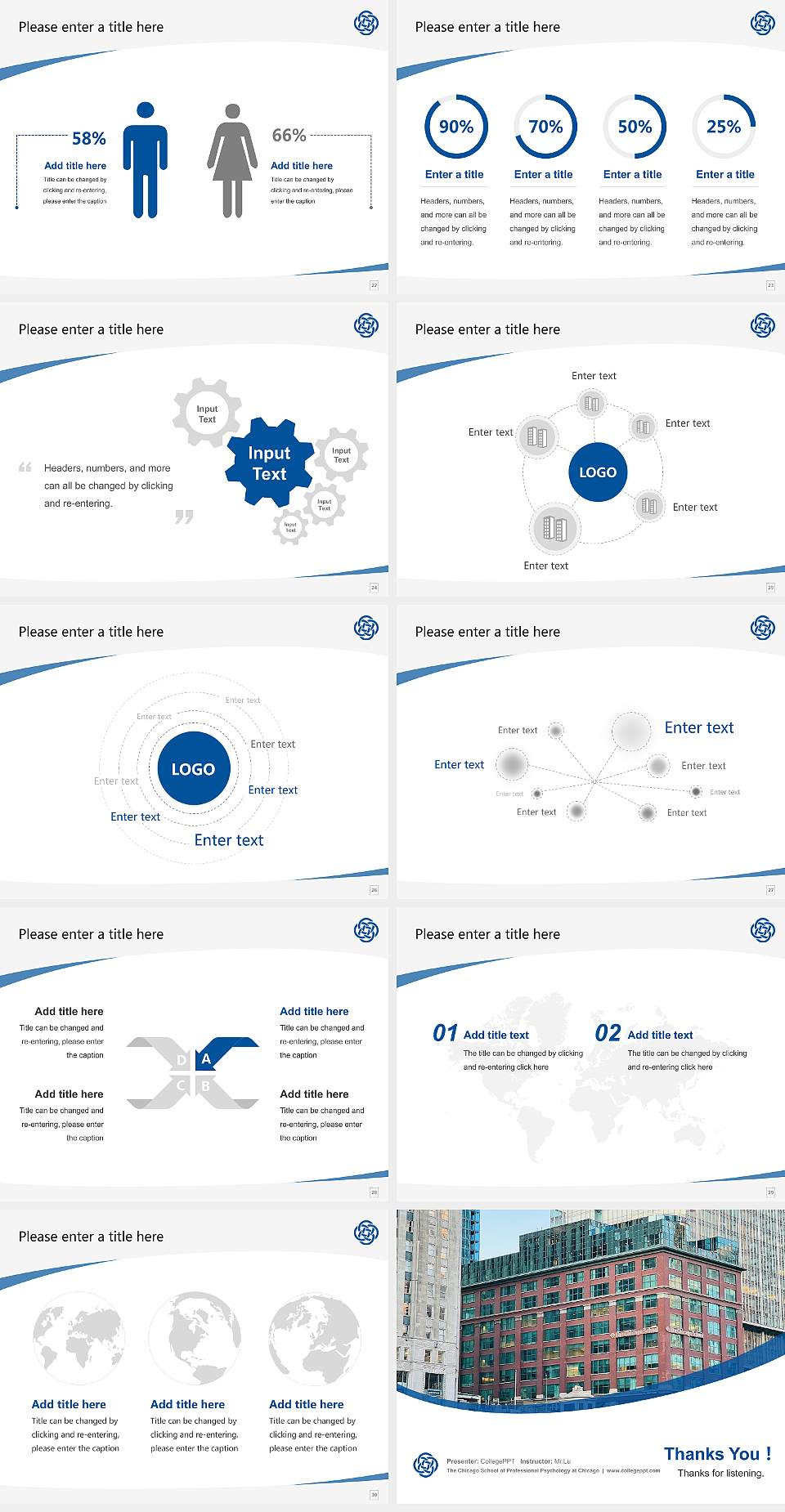 The Chicago School of Professional Psychology at Chicago Course/Courseware Creation PPT Template4:3 ratio PPT effect preview image4