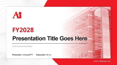 The Art Institute of Virginia Beach Academic Presentation/Research Findings Report PPT Template