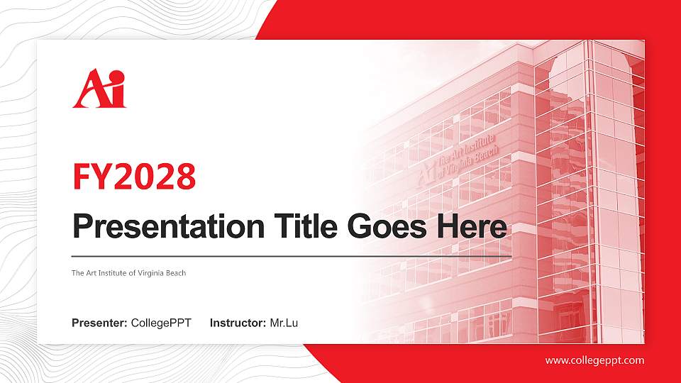 The Art Institute of Virginia Beach Academic Presentation/Research Findings Report PPT Template16:9 ratio PPT effect preview image