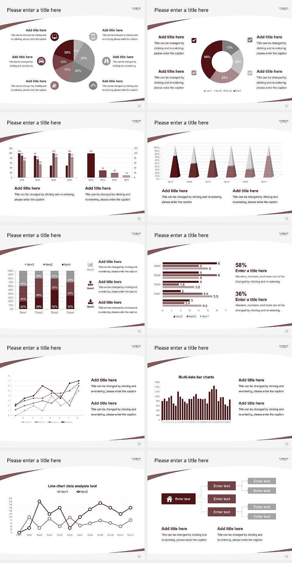 Texas State University Course/Courseware Creation PPT Template4:3 ratio PPT effect preview image3