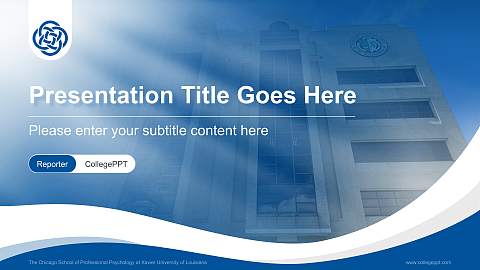 The Chicago School of Professional Psychology at Xavier University of Louisiana Lecture Sharing and Networking Event PPT Template
