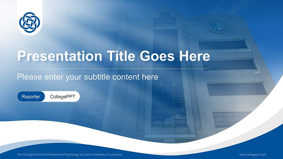 The Chicago School of Professional Psychology at Xavier University of Louisiana Lecture Sharing and Networking Event PPT Template16:9 ratio PPT effect preview image