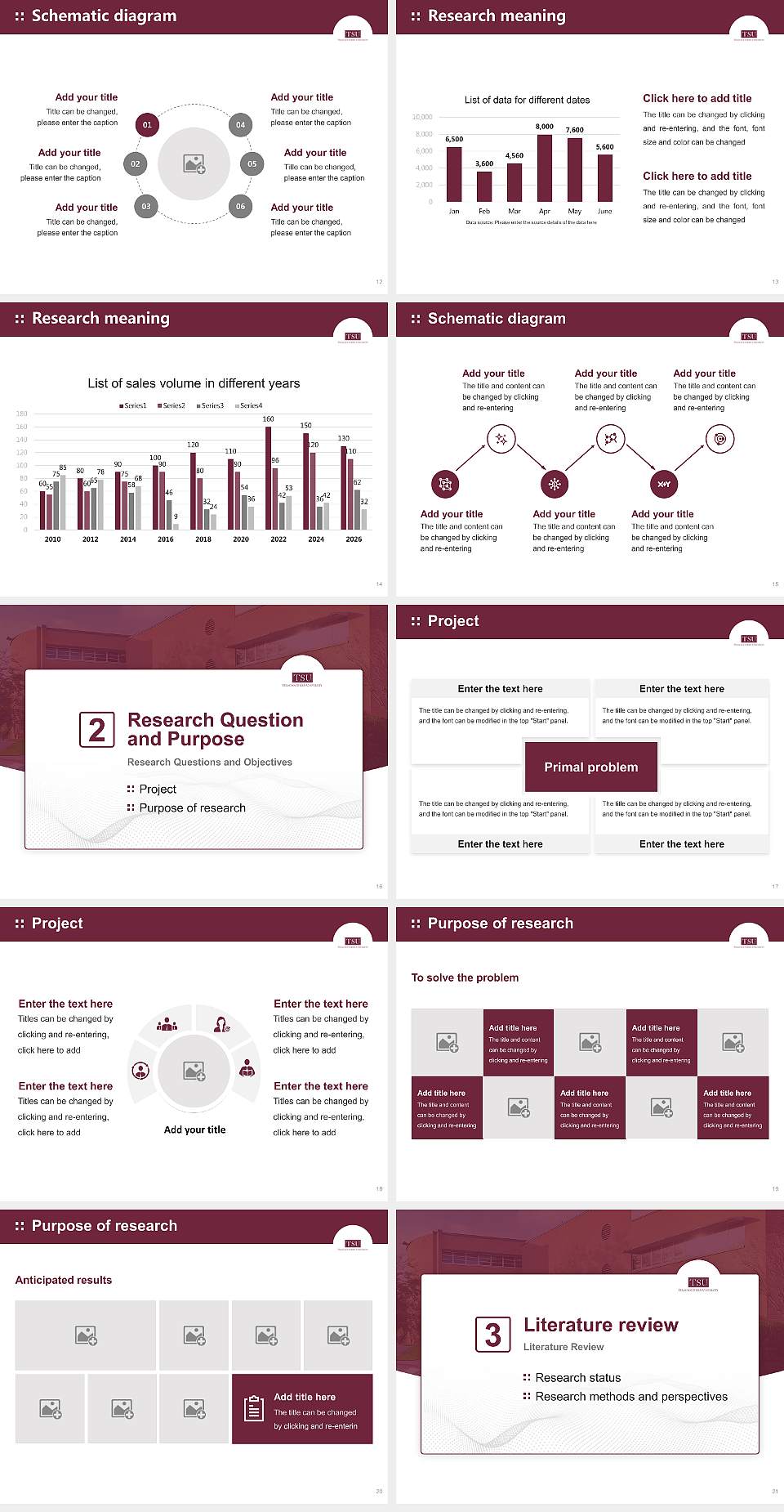 Texas Southern University Graduation Thesis Defense PPT Template4:3 ratio PPT effect preview image3