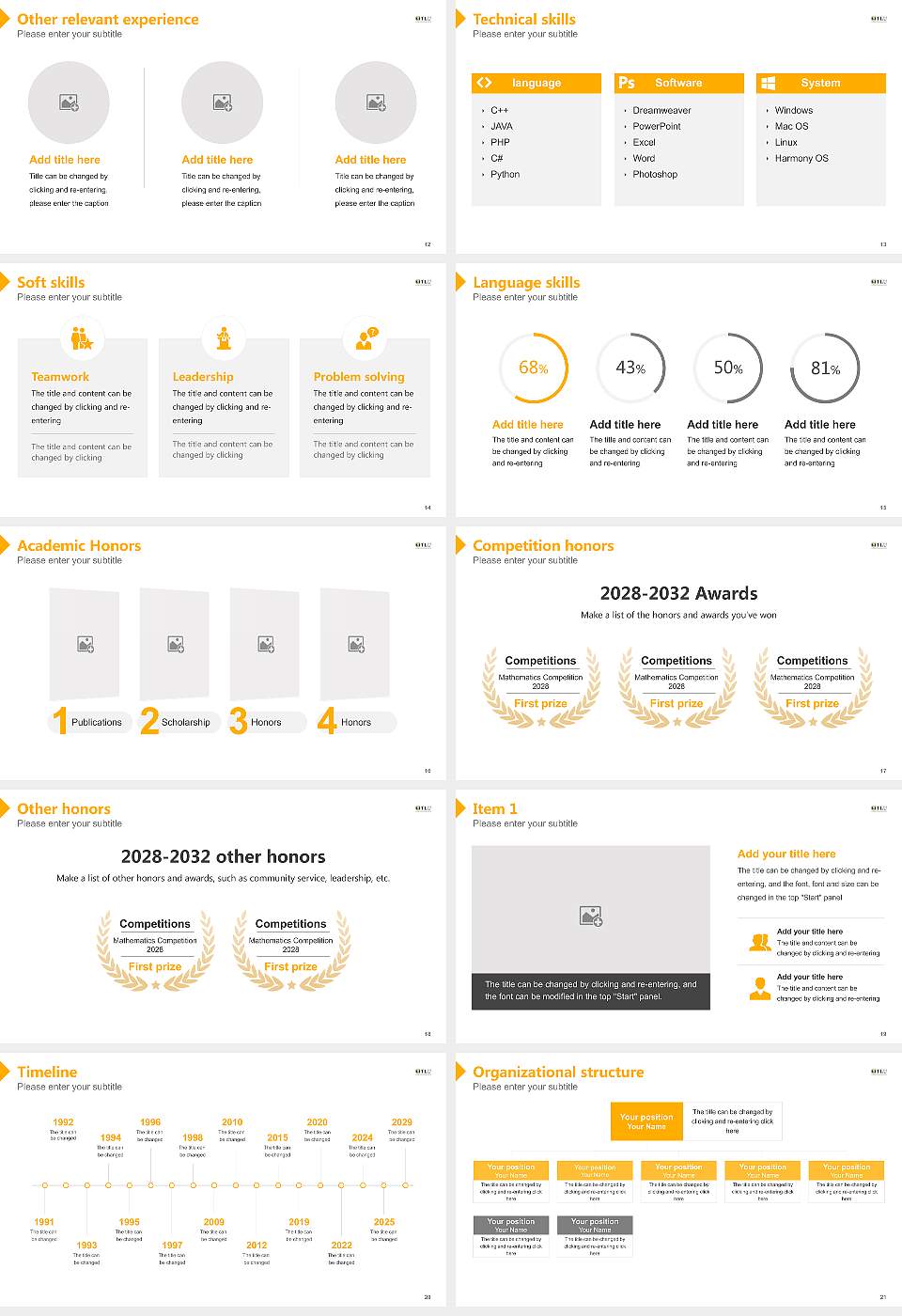 Texas Lutheran University Resume PPT Template16:9 ratio PPT effect preview image3