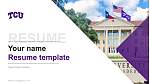 Texas Christian University Resume PPT Template