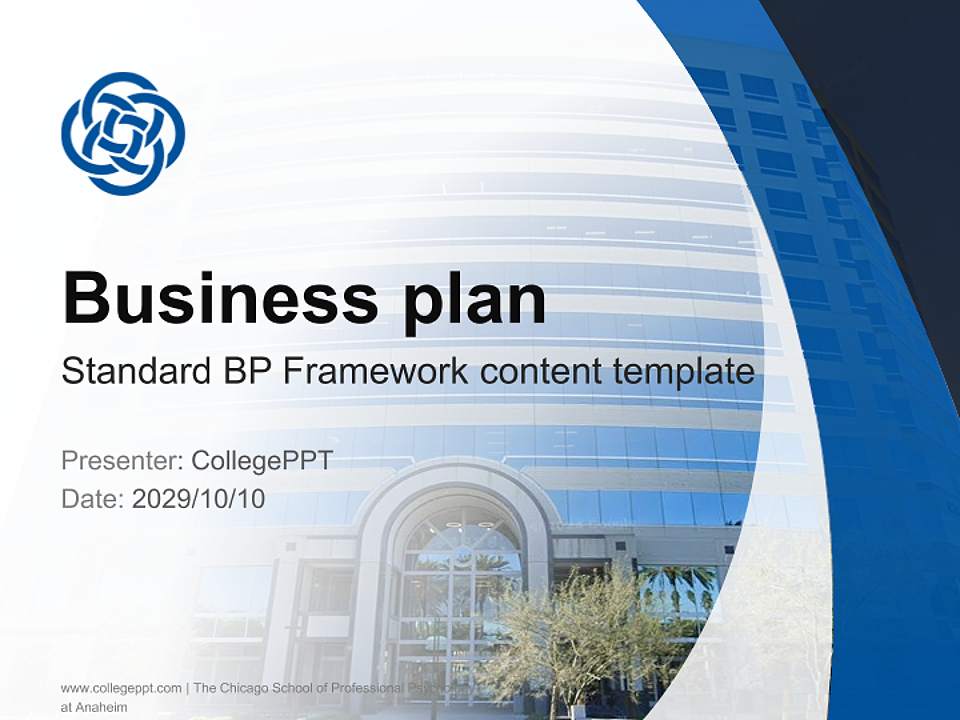 The Chicago School of Professional Psychology at Anaheim Competition/Entrepreneurship Contest PPT Template4:3 ratio PPT effect preview image9