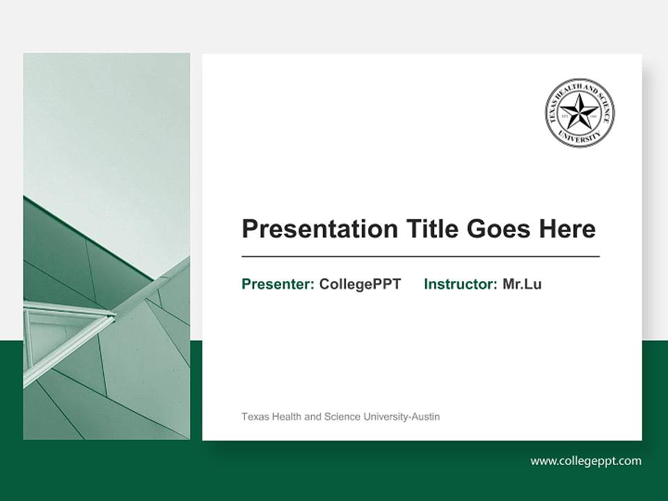 Texas Health and Science University-Austin General Purpose PPT Template4:3 ratio PPT effect preview image6