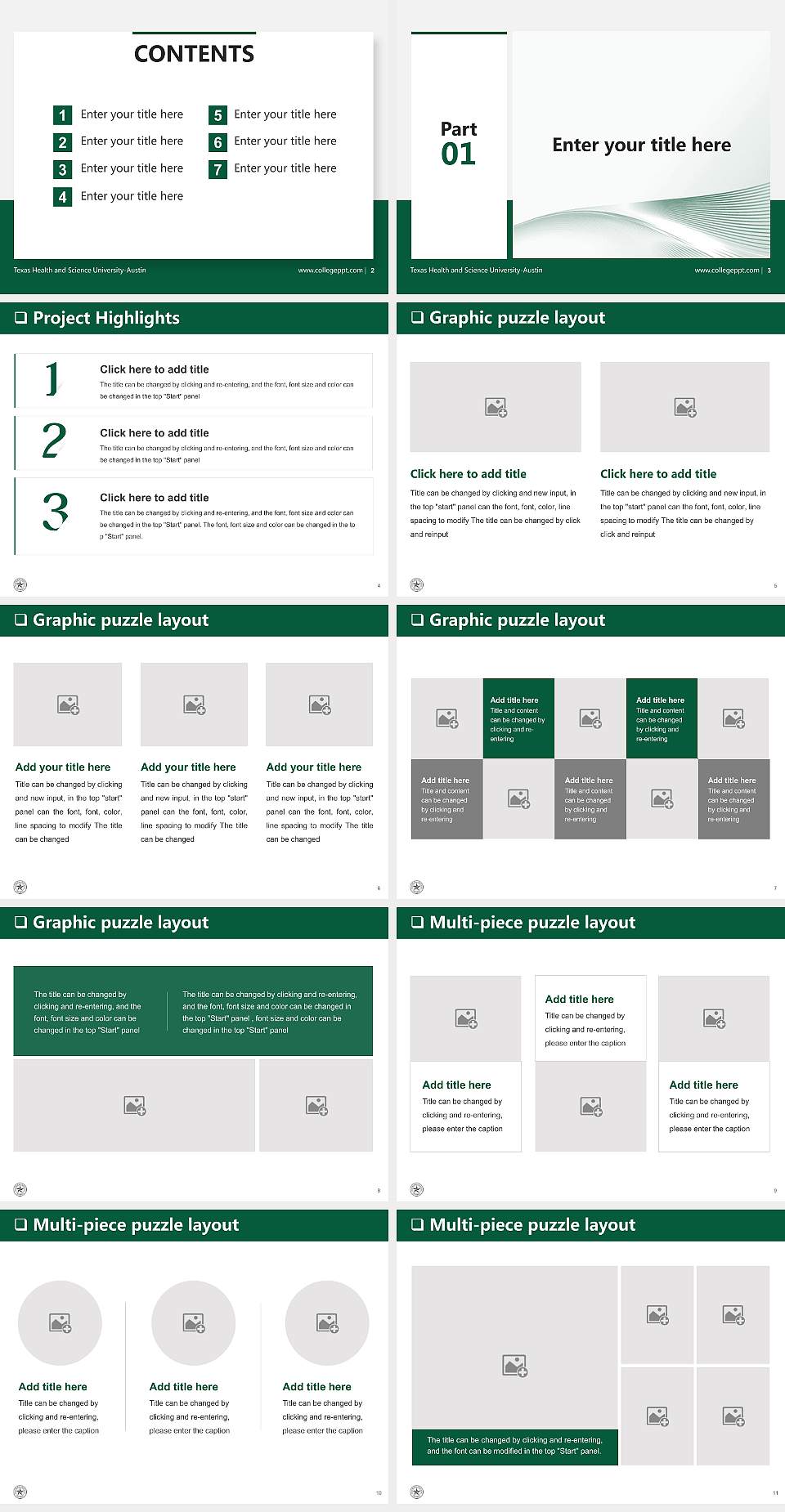 Texas Health and Science University-Austin General Purpose PPT Template4:3 ratio PPT effect preview image2