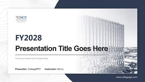 The College of Health Care Professions-Dallas Academic Presentation/Research Findings Report PPT Template