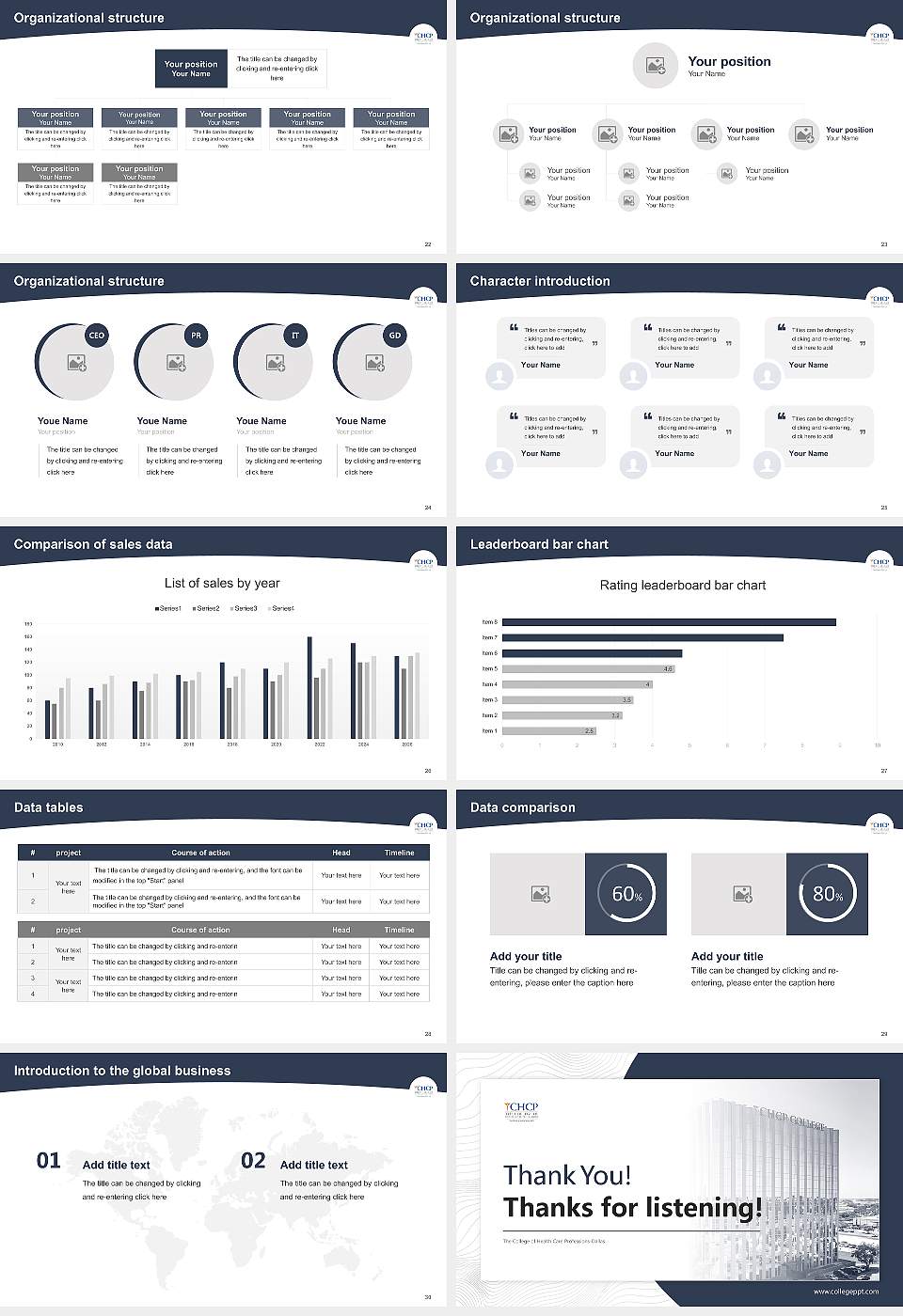 The College of Health Care Professions-Dallas Academic Presentation/Research Findings Report PPT Template16:9 ratio PPT effect preview image4