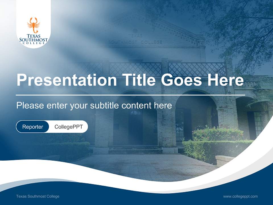 Texas Southmost College Lecture Sharing and Networking Event PPT Template4:3 ratio PPT effect preview image4