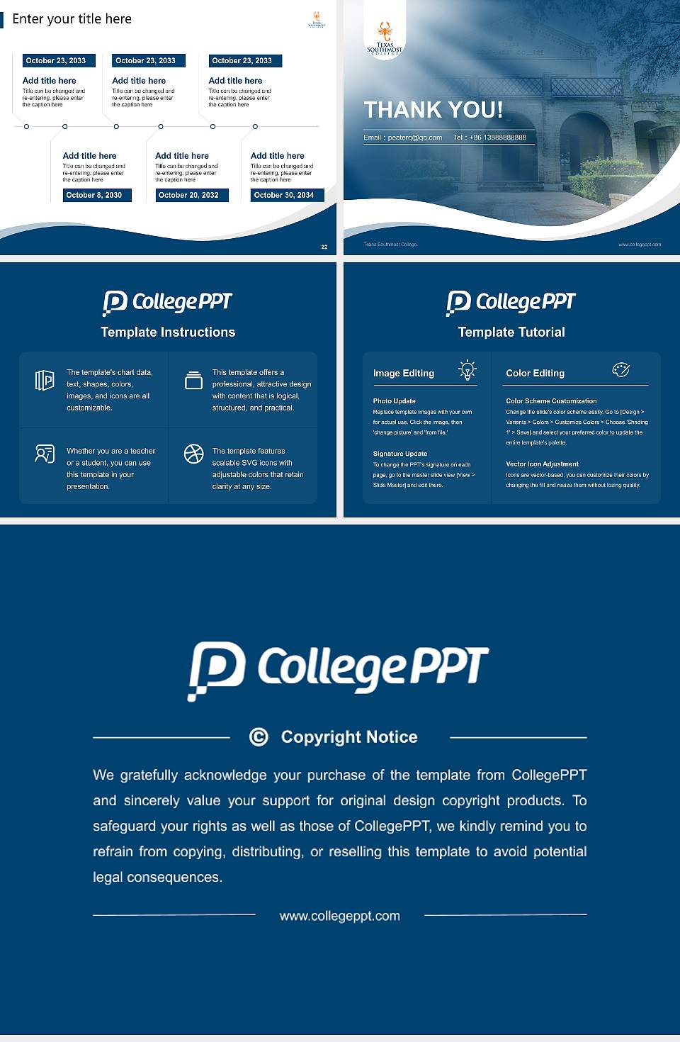 Texas Southmost College Lecture Sharing and Networking Event PPT Template4:3 ratio PPT effect preview image4