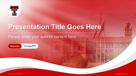 Texas Tech University Lecture Sharing and Networking Event PPT Template