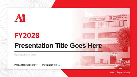 The Art Institute of San Antonio Academic Presentation/Research Findings Report PPT Template