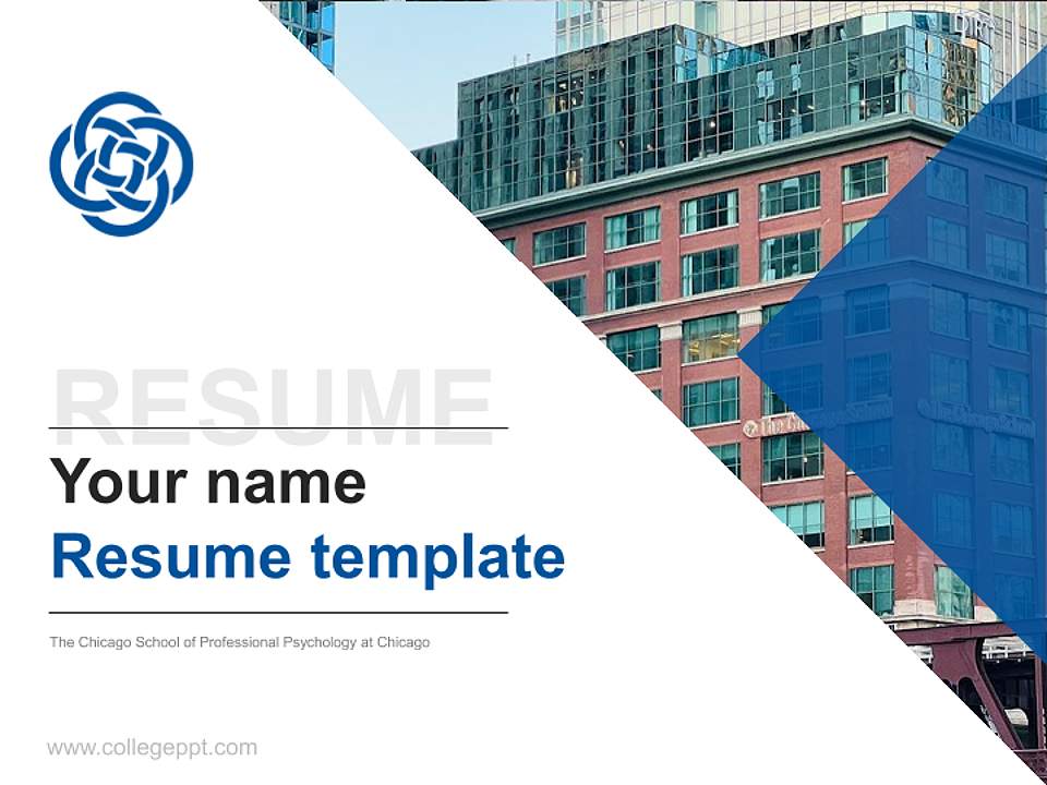 The Chicago School of Professional Psychology at Chicago Resume PPT Template4:3 ratio PPT effect preview image5