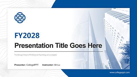 The Chicago School of Professional Psychology at Los Angeles Academic Presentation/Research Findings Report PPT Template