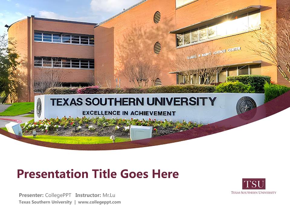 Texas Southern University Course/Courseware Creation PPT Template4:3 ratio PPT effect preview image5
