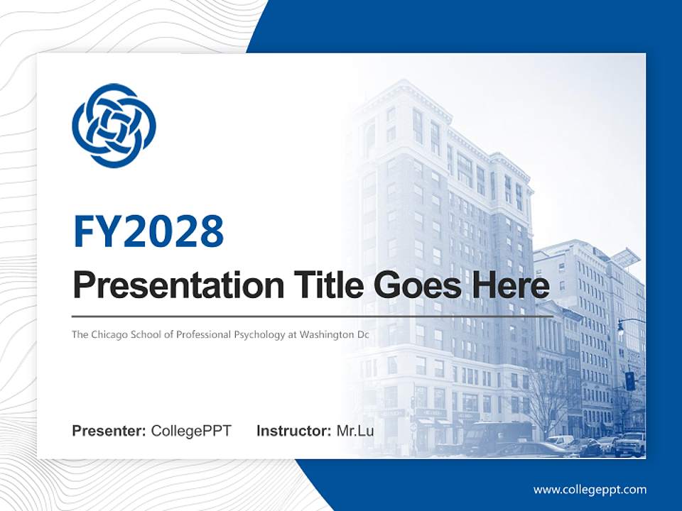 The Chicago School of Professional Psychology at Washington Dc Academic Presentation/Research Findings Report PPT Template4:3 ratio PPT effect preview image5