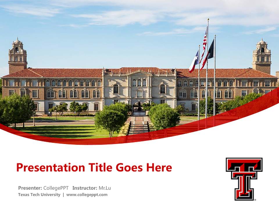 Texas Tech University Course/Courseware Creation PPT Template4:3 ratio PPT effect preview image5