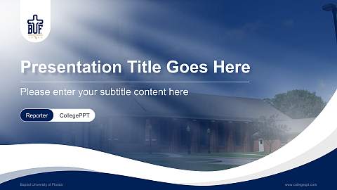 Baptist University of Florida Lecture Sharing and Networking Event PPT Template