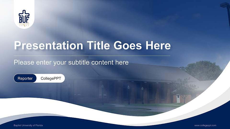 Baptist University of Florida Lecture Sharing and Networking Event PPT Template16:9 ratio PPT effect preview image