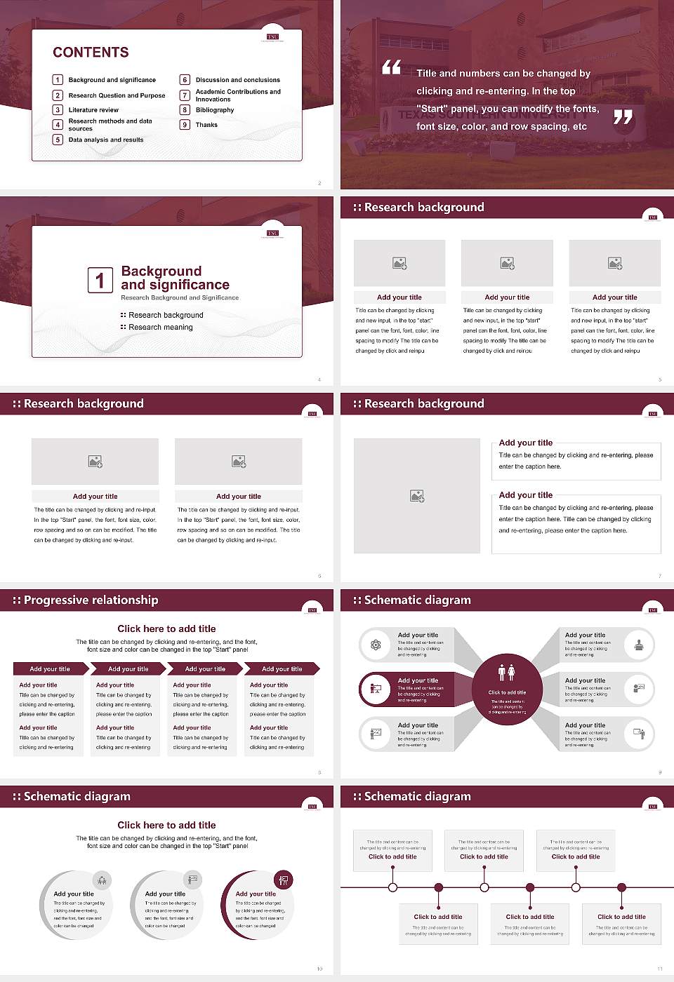 Texas Southern University Graduation Thesis Defense PPT Template16:9 ratio PPT effect preview image2