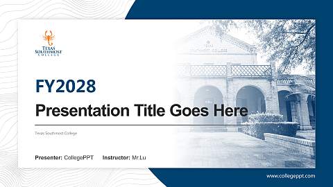 Texas Southmost College Academic Presentation/Research Findings Report PPT Template