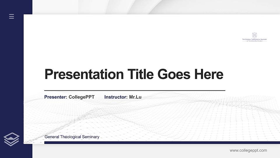 General Theological Seminary Thesis Proposal/Graduation Defense PPT Template16:9 ratio PPT effect preview image