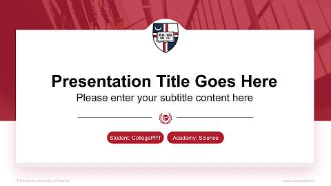 The Catholic University of America National Scholarship Defense PPT Template