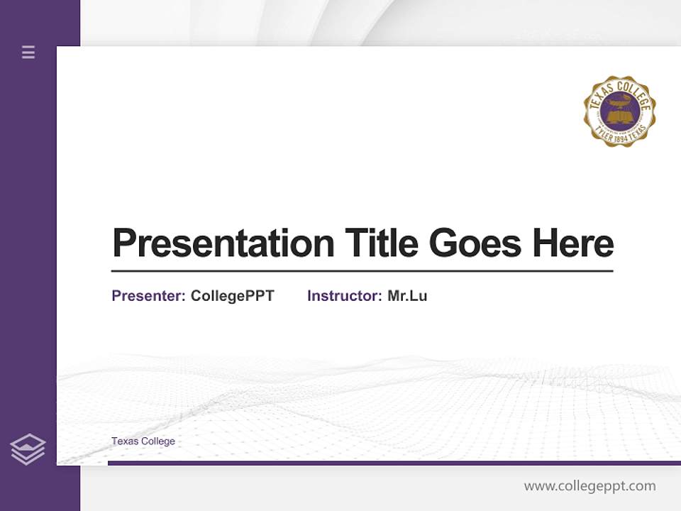Texas College Thesis Proposal/Graduation Defense PPT Template4:3 ratio PPT effect preview image5