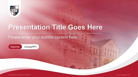 The Catholic University of America Lecture Sharing and Networking Event PPT Template