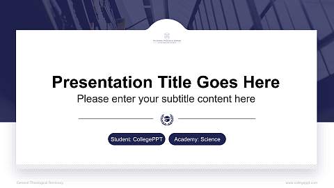 General Theological Seminary National Scholarship Defense PPT Template