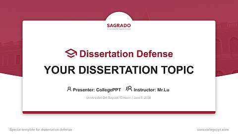 Universidad Del Sagrado Corazon Graduation Thesis Defense PPT Template