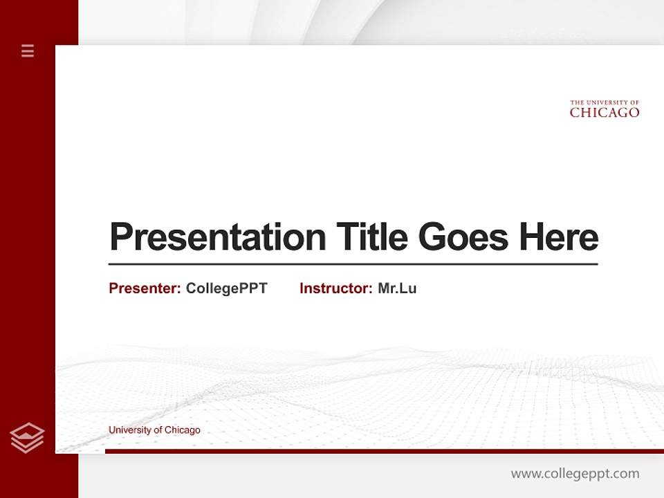 University of Chicago Thesis Proposal/Graduation Defense PPT Template4:3 ratio PPT effect preview image5