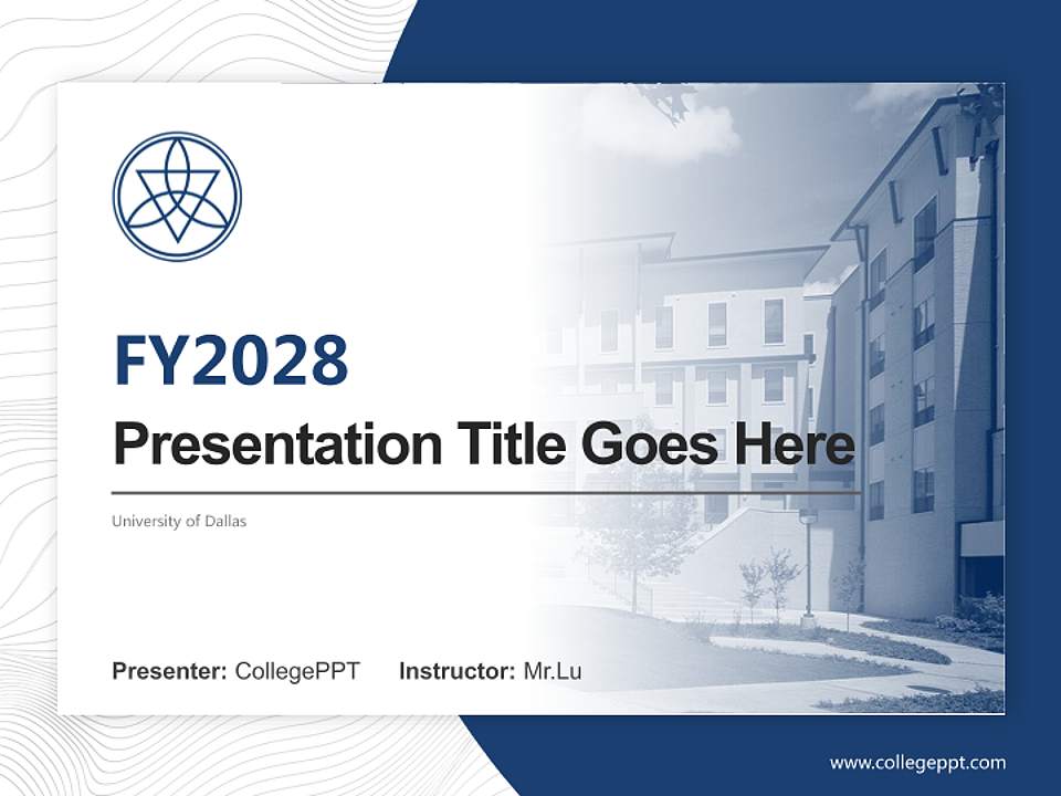 University of Dallas Academic Presentation/Research Findings Report PPT Template4:3 ratio PPT effect preview image5
